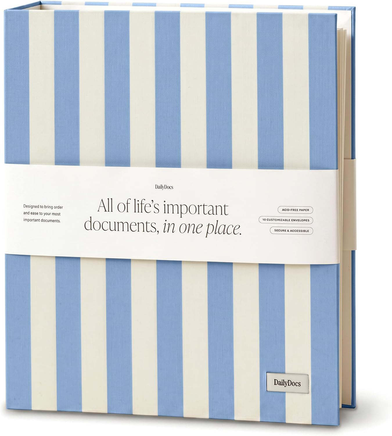Document Organizer Binder for Important Papers & Passports, Cloud