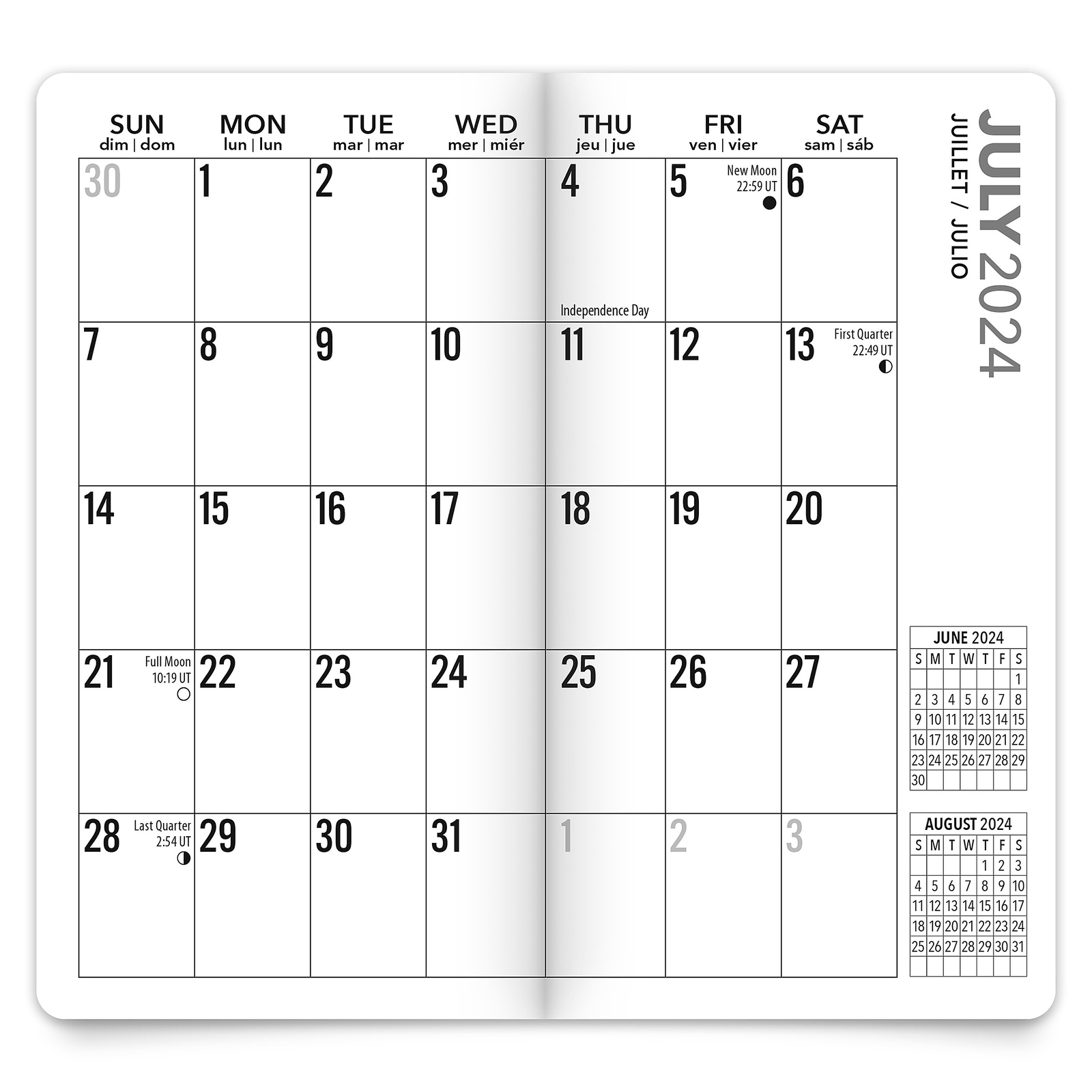 Brown Trout 2-Year Big & Bright Monthly Pocket Planner, 3-1/2” x 6-1/2”