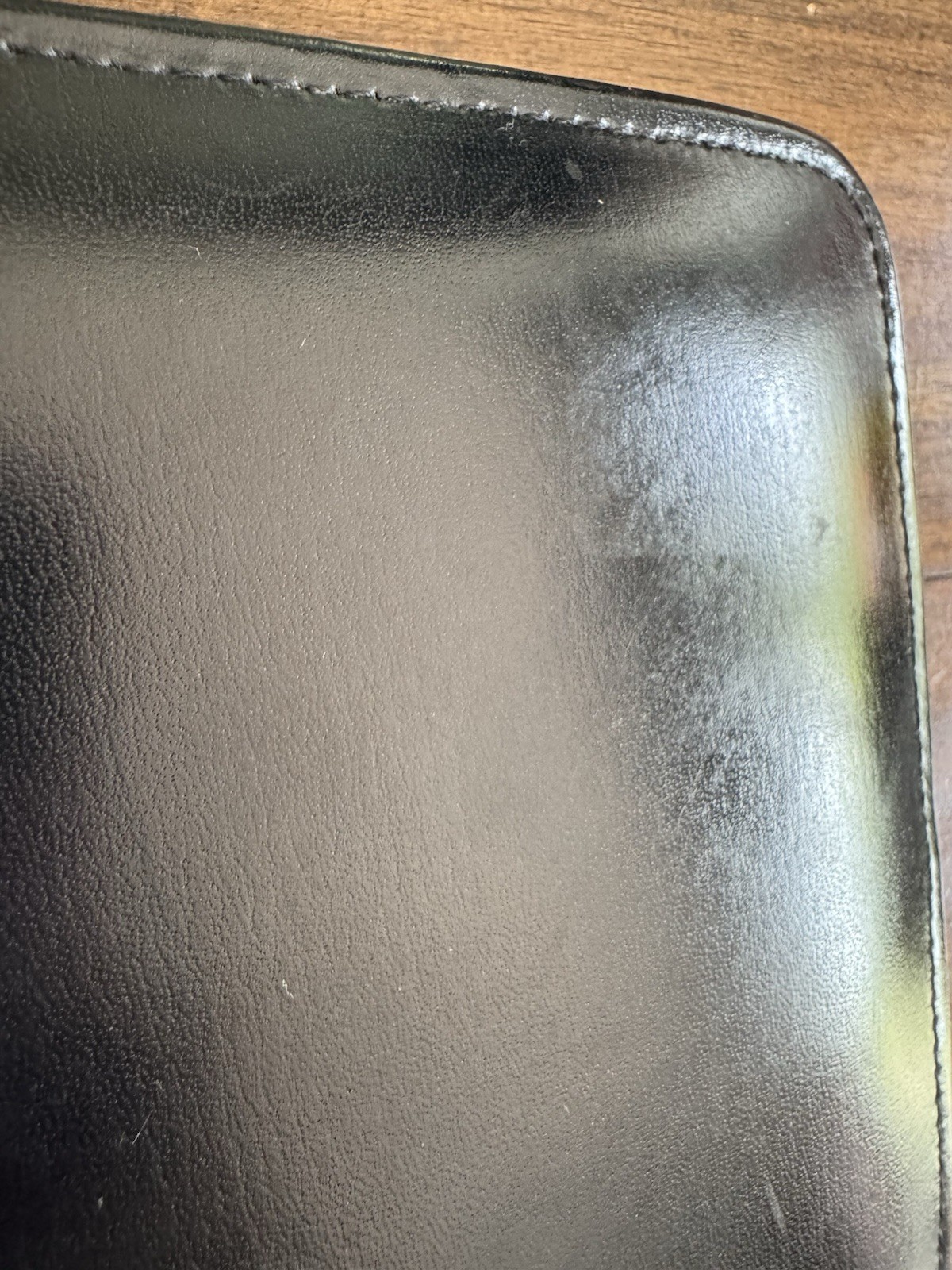 Franklin Covey CL 12215 Black Leather Zip Portfolio 7 Ring Binder Planner