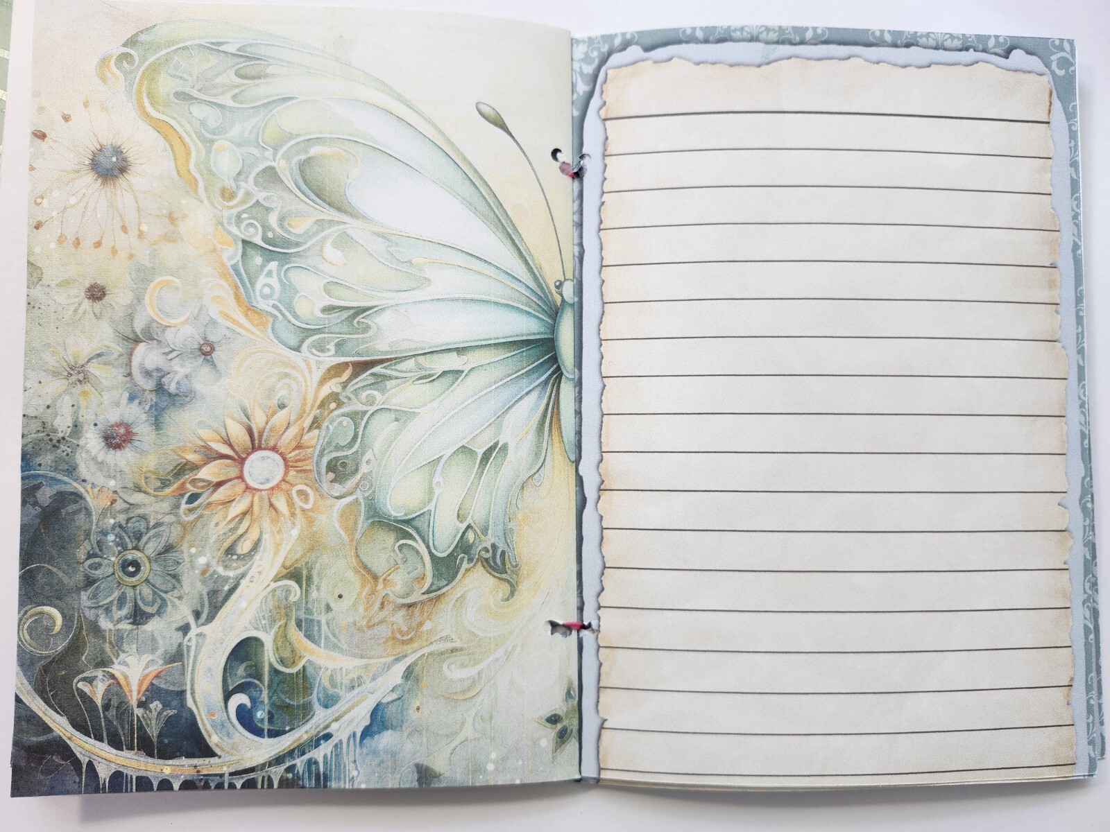Junk Journal Booklet “BEAUTIFUL BUTTERFLIES” HANDMADE Cards, Pockets, Ephemera