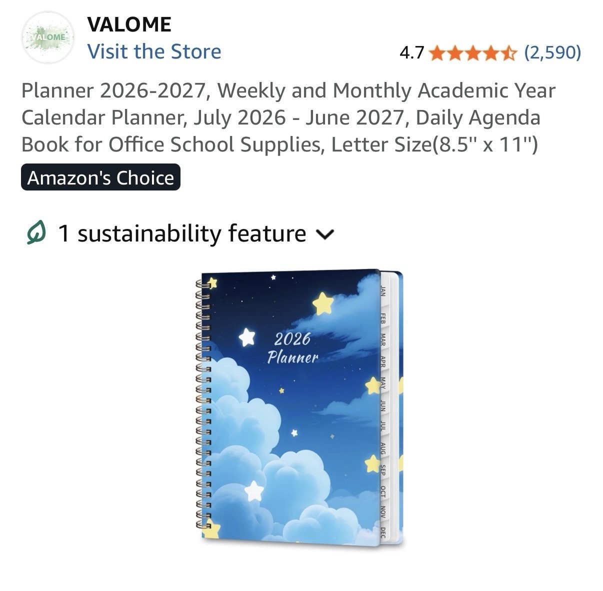 Valome Planner 2026 Weekly And Monthly