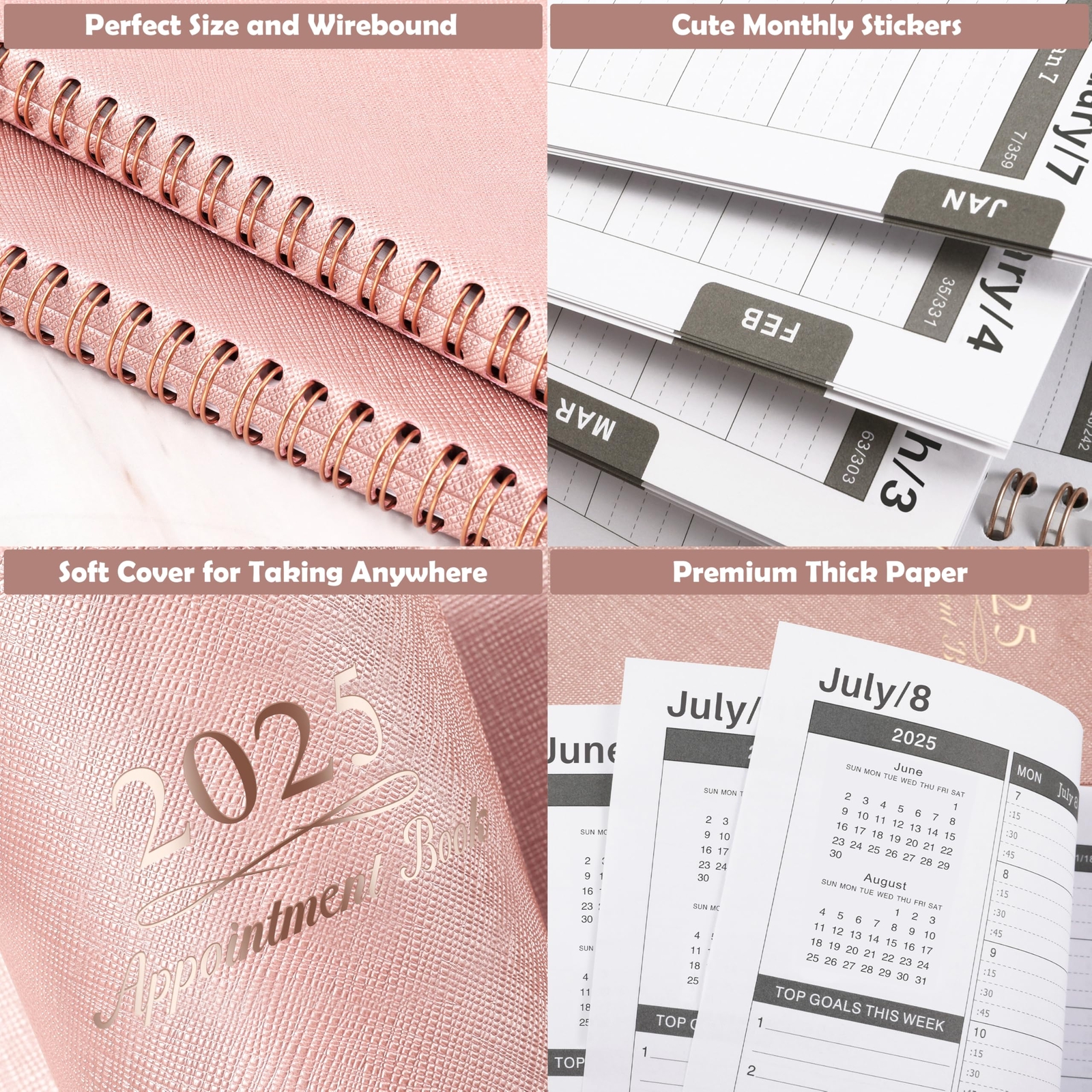 2025 Appointment Book/Planner – Weekly Appointment Book 2025, January 2025