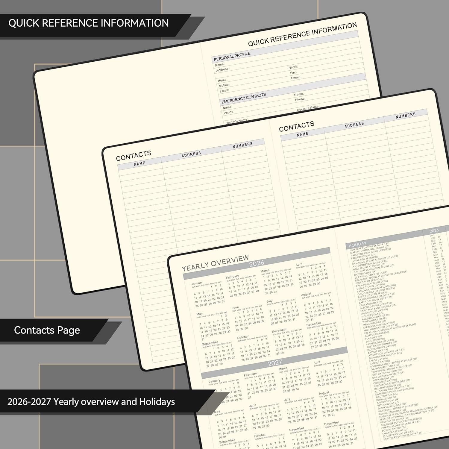 2026 Planner – Weekly and Monthly Planner 2026, Jan.2026 – Dec.2026, 9″ X 11″, 2