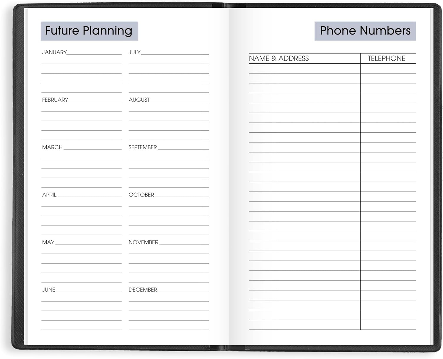2026 Weekly Planner, Pocket Size, 3-1/2″ X 6″, Black