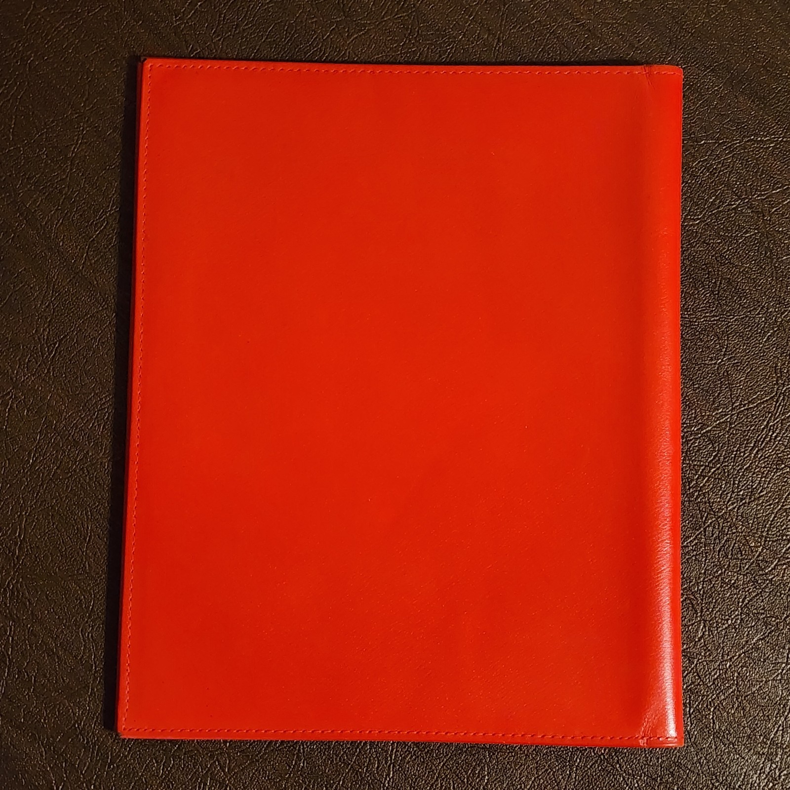 Vintage ST THOMAS Red Leather Notebook Journal Cover Planner Organizer Agenda