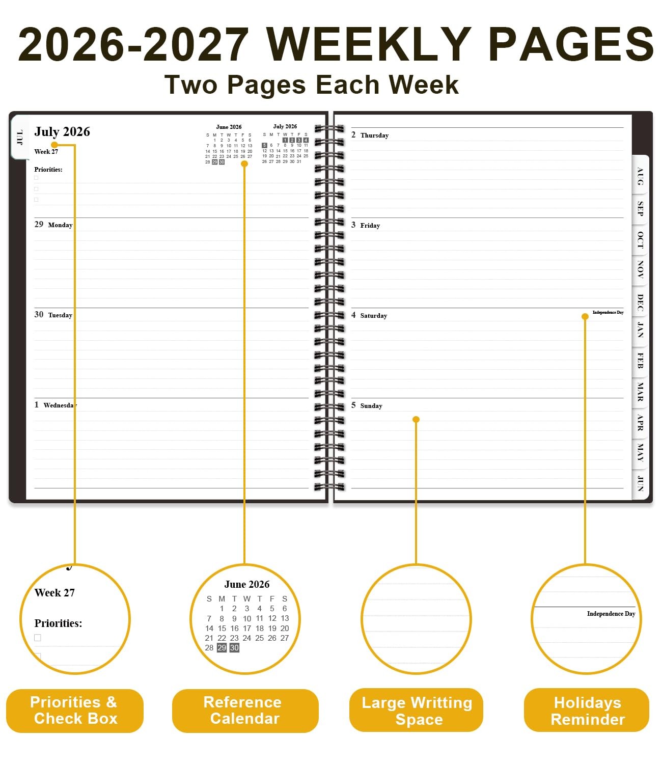 Planner 2025-2026 Weekly and Monthly Planning Book for Student Teacher Supplies
