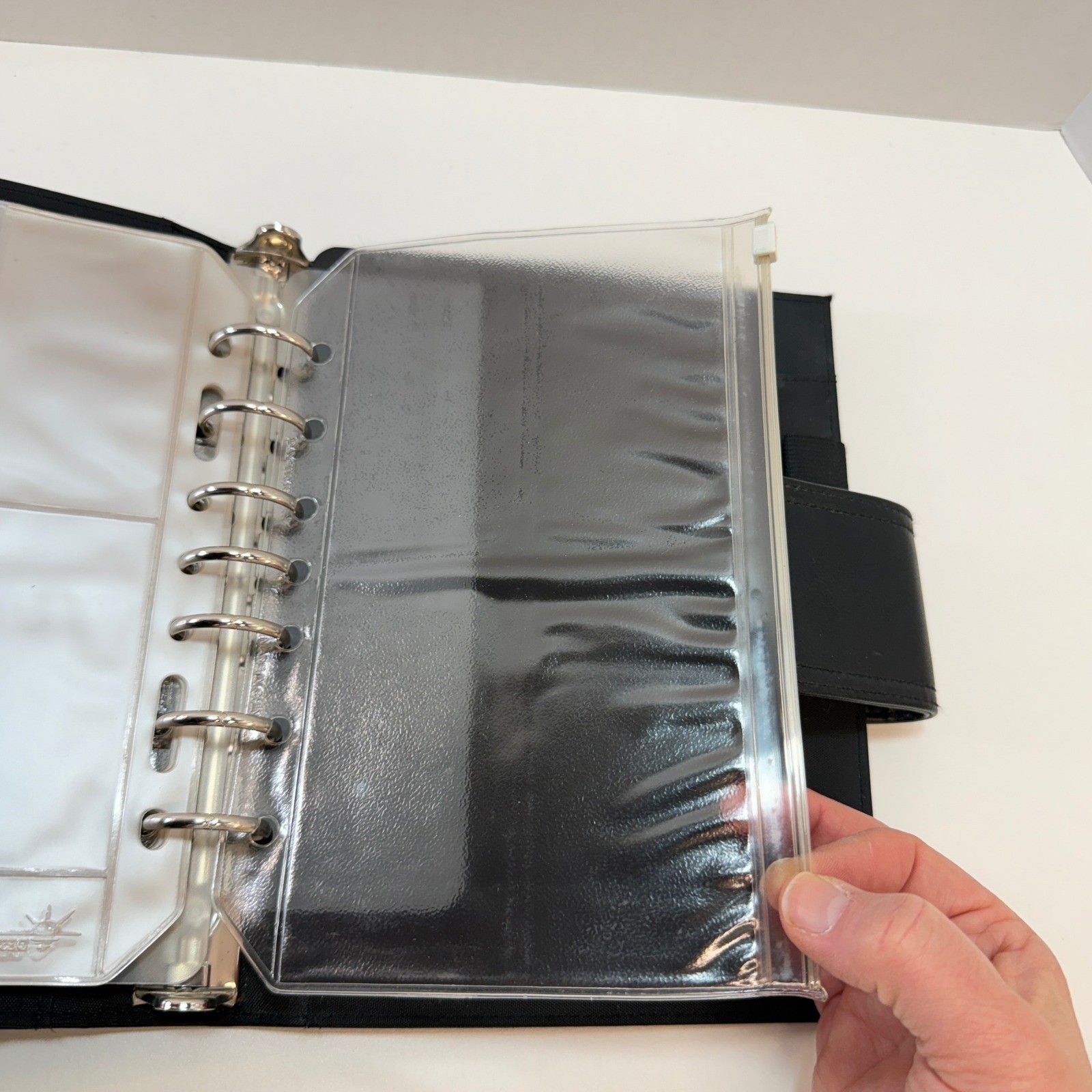 Day-Timer Personal Organizer Desk Size Black Planner 7-Ring Binder Navigator