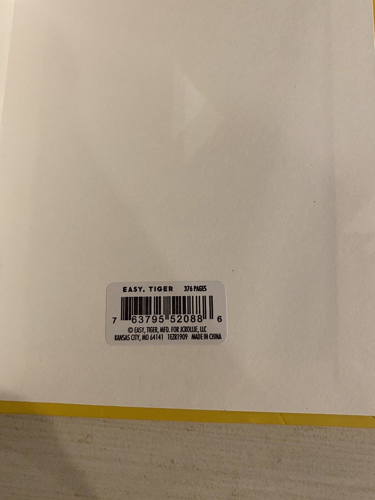 Kinda Sketchy by Easy, Tiger – New Prompted Journal Hard Cover 376 Pages, Yellow