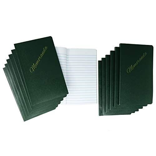 12-Pack Green Military Memo Books 3.25” x 5.5” – 144 Pages, Pocket-Sized Notepad