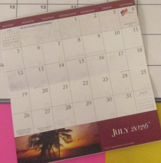 LOT of 2 – 2026 MONTHLY 11X17″ BLUE DESK PAD CALENDAR & VETERANs Pocket 7X3.5″