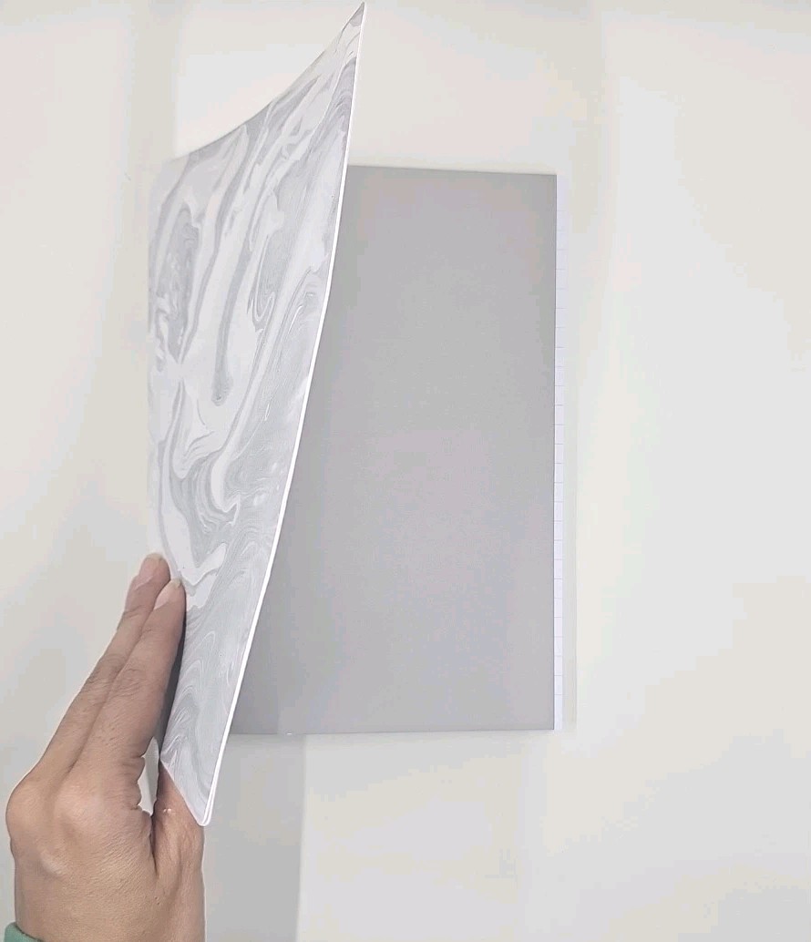 Journal Carnet Marble Gray Soft Cover 249 Lined Pages 6”x8”