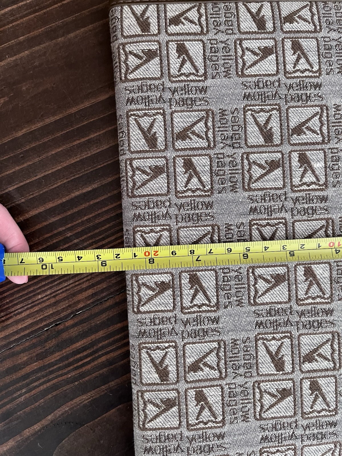 2! Vintage Yellow Pages Logo Weekly Planner Portfolio Canvas Fabric Brown Retro