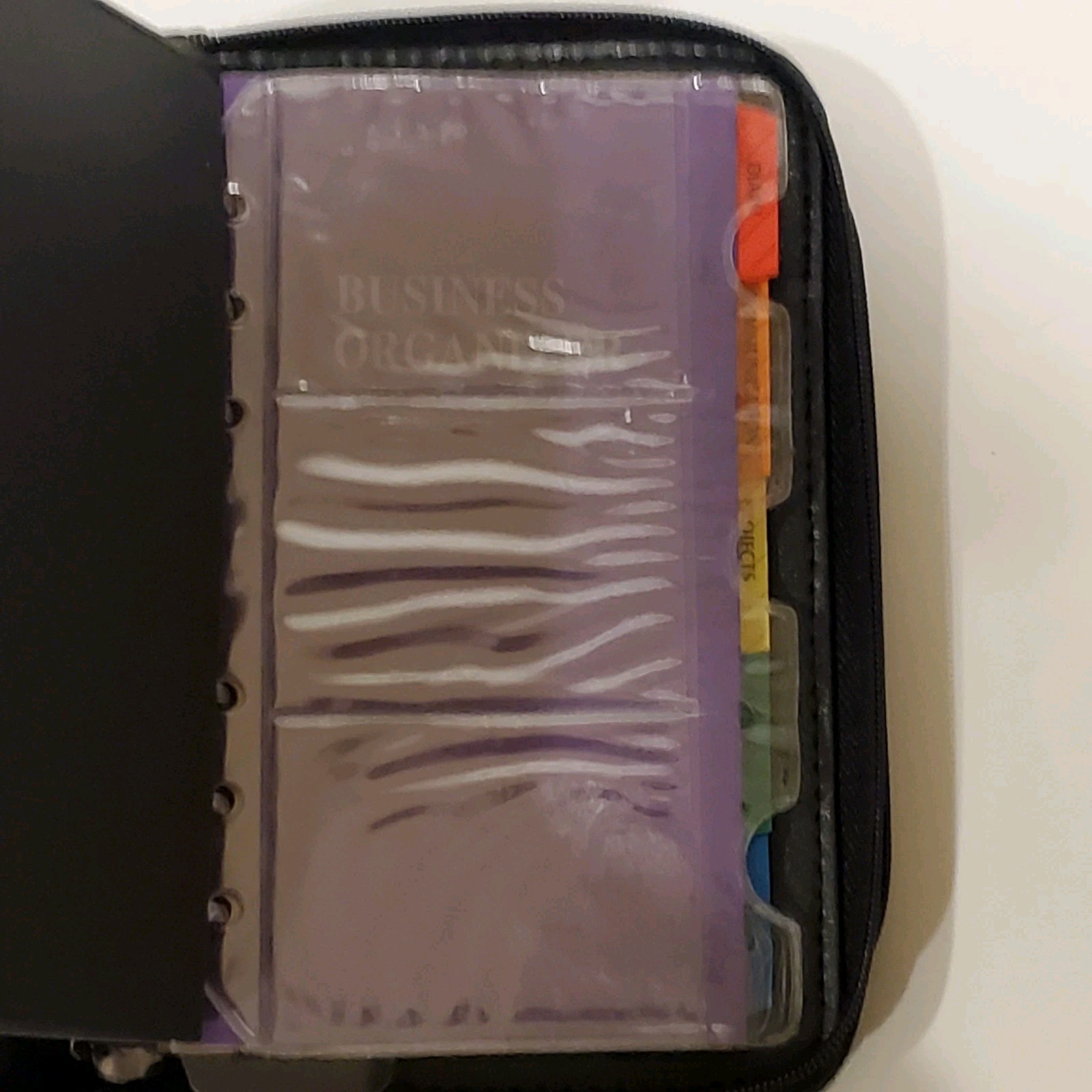 Maxim Collection Planner Organizer Calendar Black Calculator Card Holder Zipper