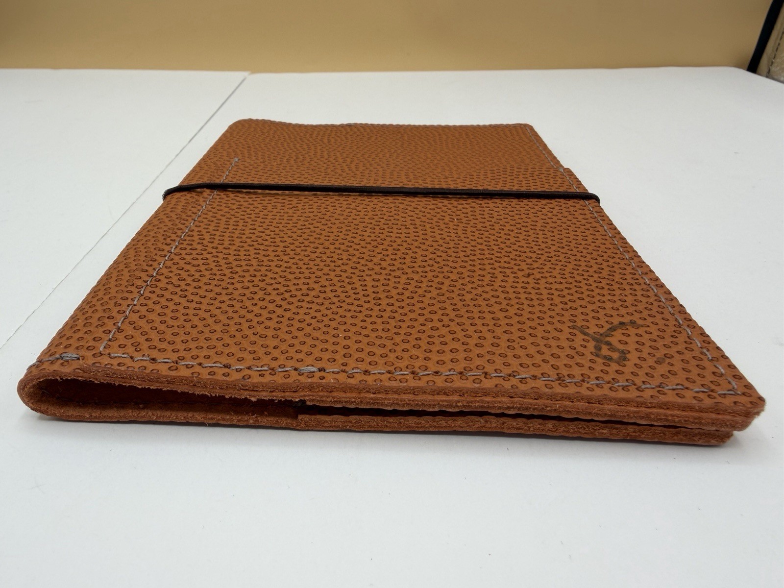 Sojourner USA A6 Orange Basketball Leather Folio Hobonichi Stalogy Midori Cover