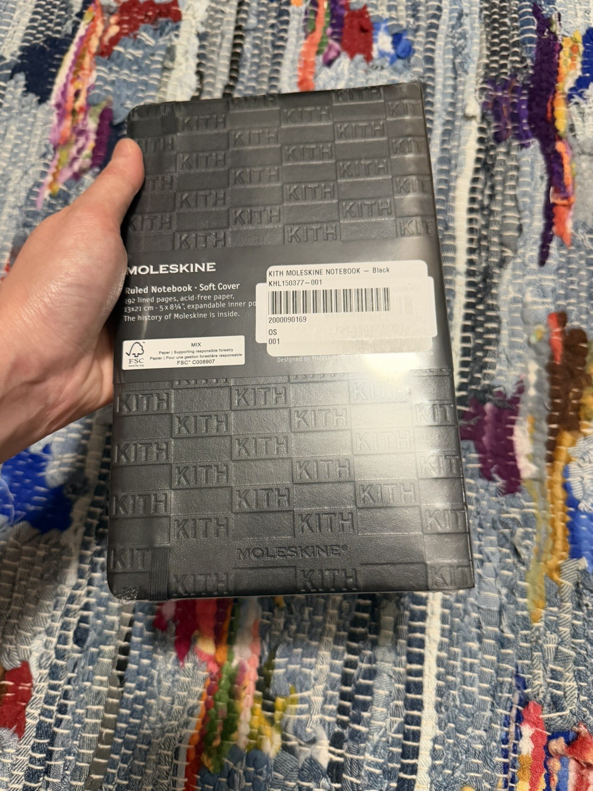 NEW – KITH x Moleskine Monogram Ivory-Colored Lined Acid-Free Notebook 5″x8.25”