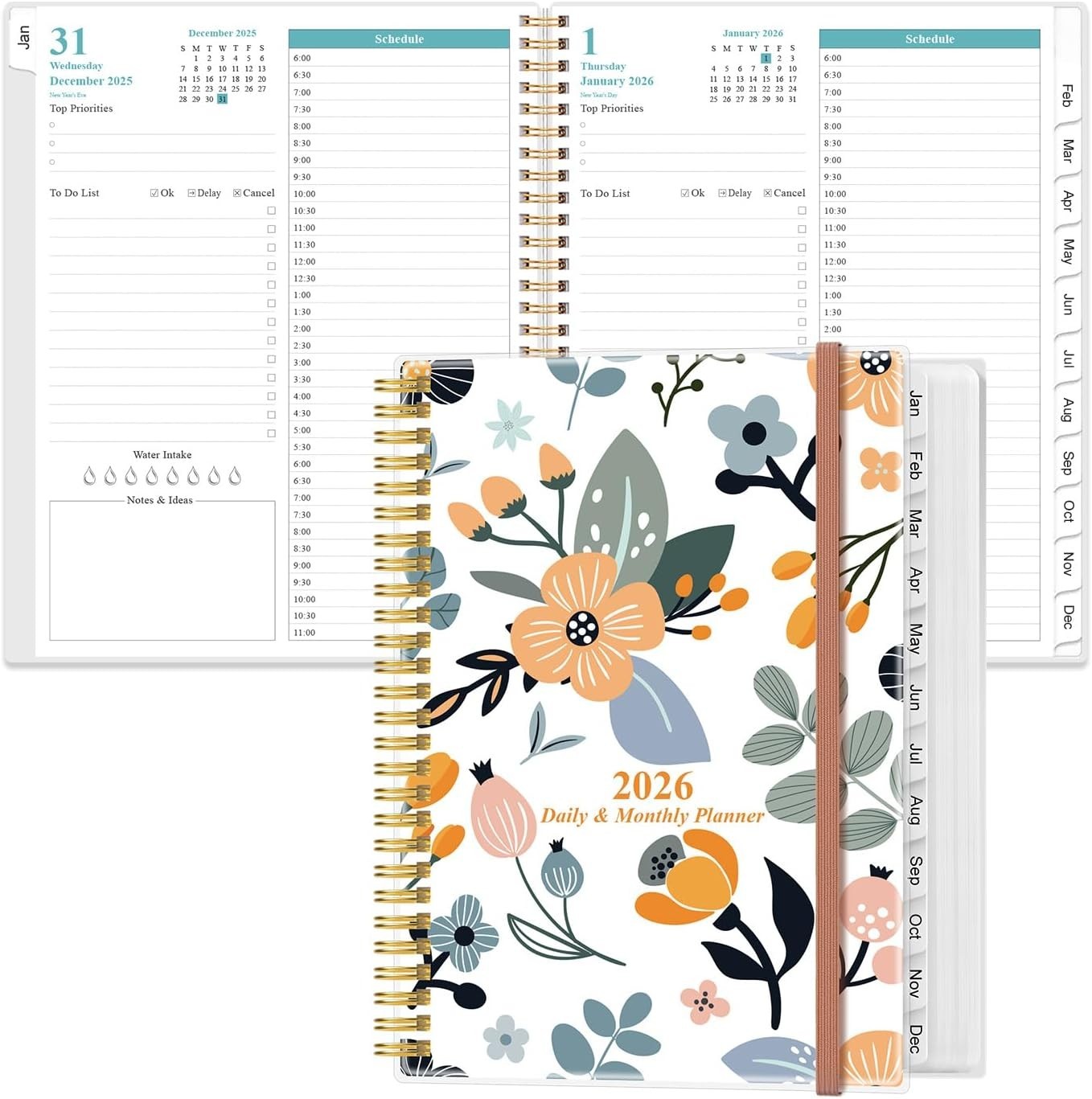 2026 Daily & Monthly Planner – One Page Per Day, Daily Planner from January 2…