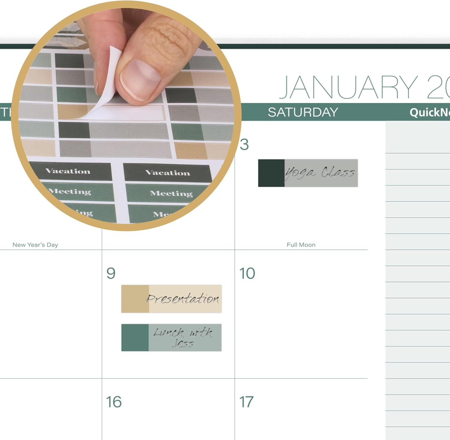 2026 Planner, Weekly & Monthly, 8-1/2″ x 11″, Large, Emerald Isle (1758-905-26)