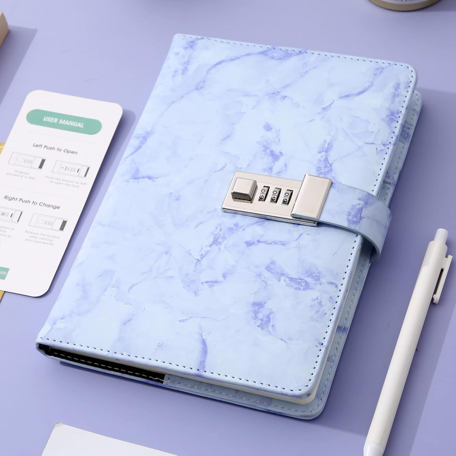 Diary with Lock for Girls and Women, A5 Journal with Lock for 8 10 11 12 14 16 Y
