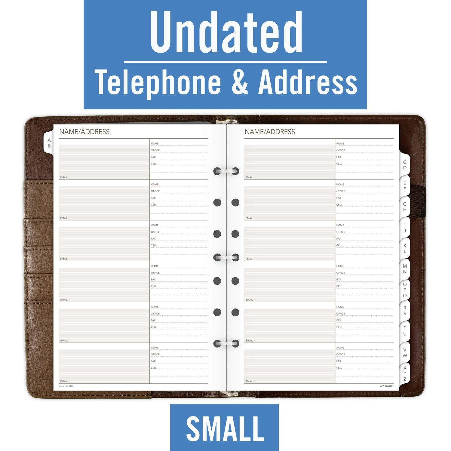 Harrison Design Brown Telephone Address Book Planner with Card Slots and Pen …