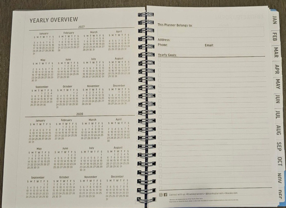 2027 Blue Sky Lindley Calendar Year W&M Planner (5″ x 8″) Large Print