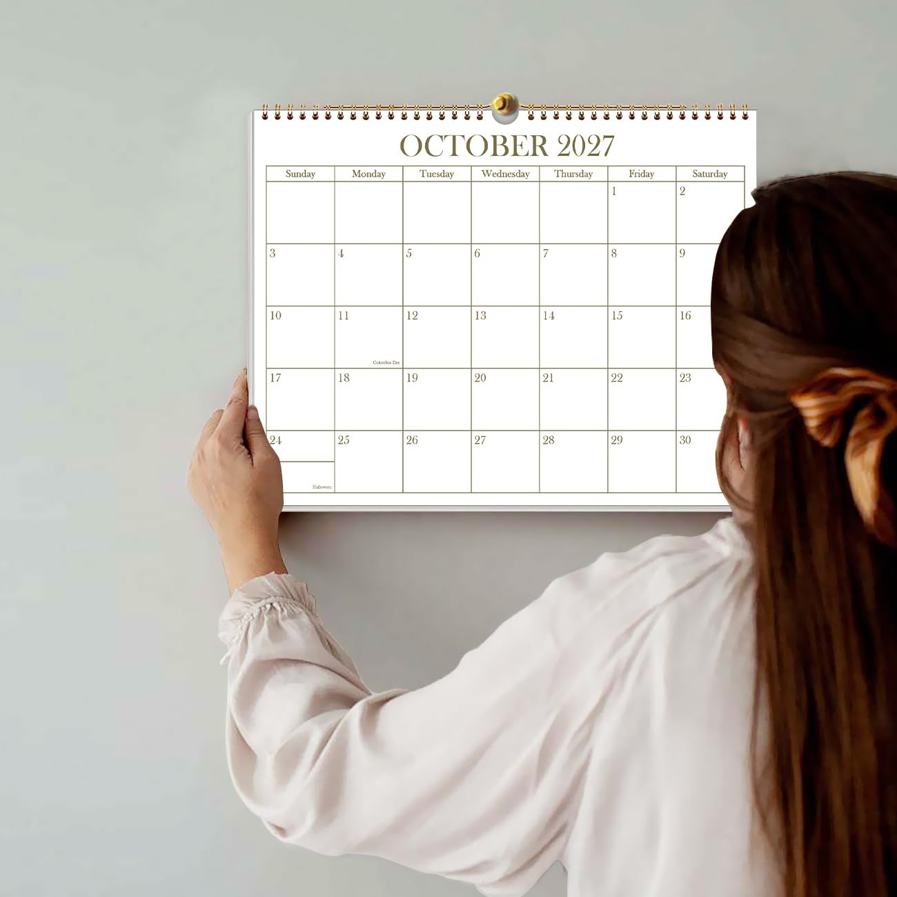 2026-2027 Calendar – Wall from June 8.5″ x 11″, Golden