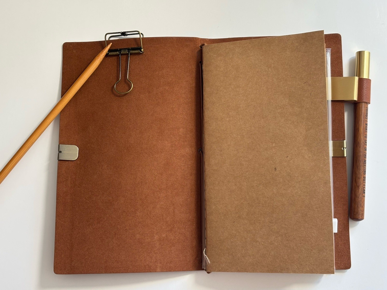 Things I Want To Say In Meeting But Can’t TN Cover Notebook Pen Clip Holder More