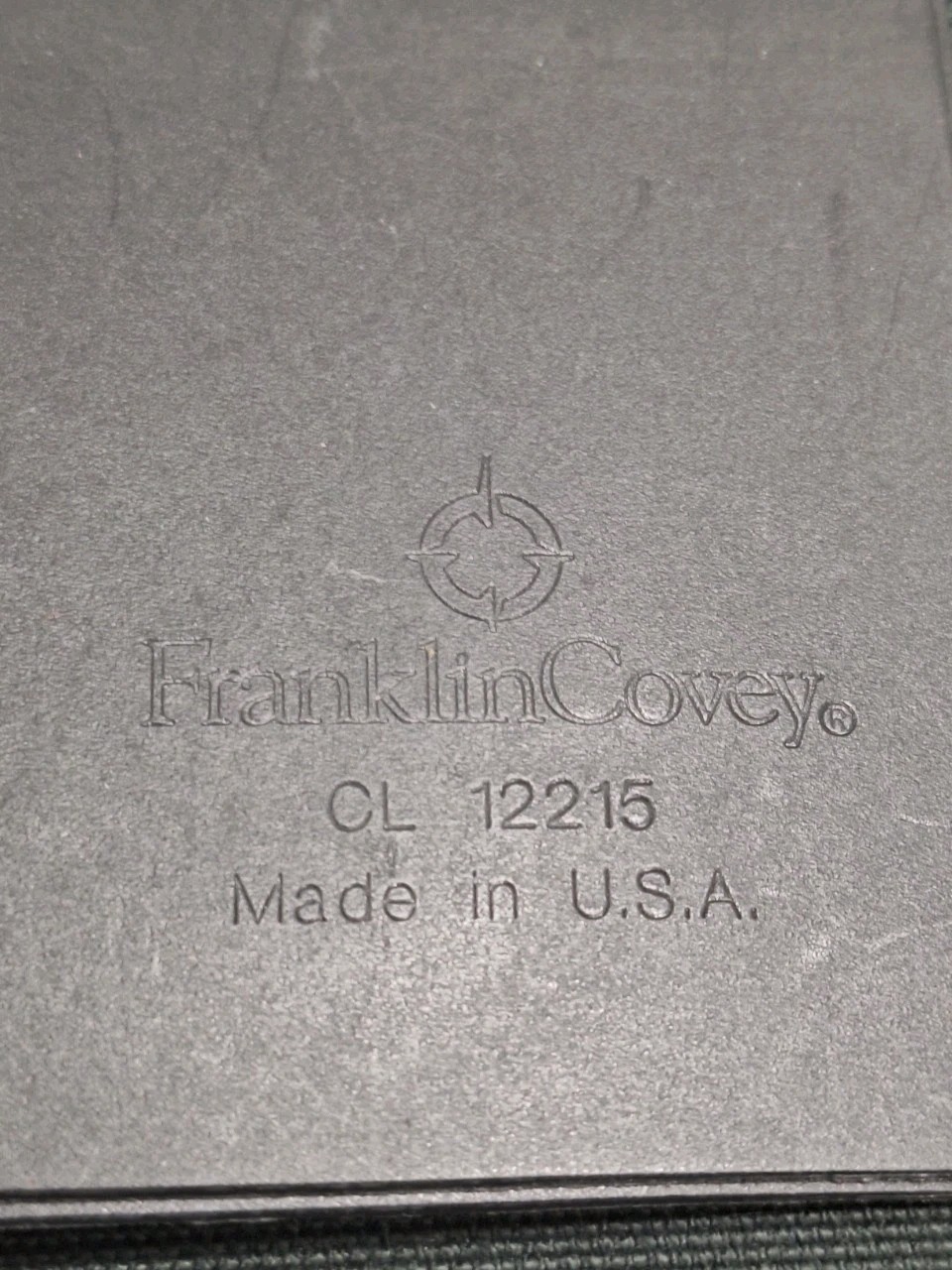 Vtg Franklin Covey Planner Dark Green Canvas Tan Leather Trim 8×10 Zip Closure