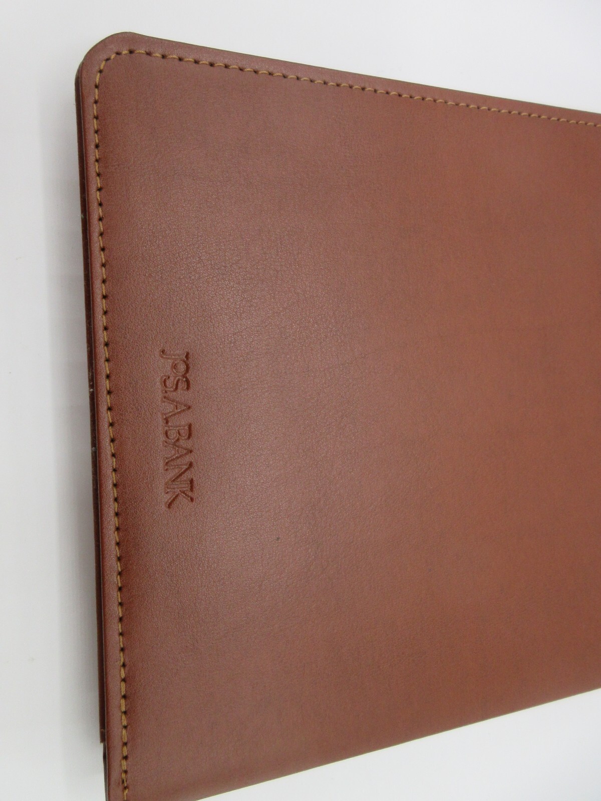 Jos. A. Bank Notebook 9″ Leather Cover Refillable Spiral 144 Lined Pages Brown