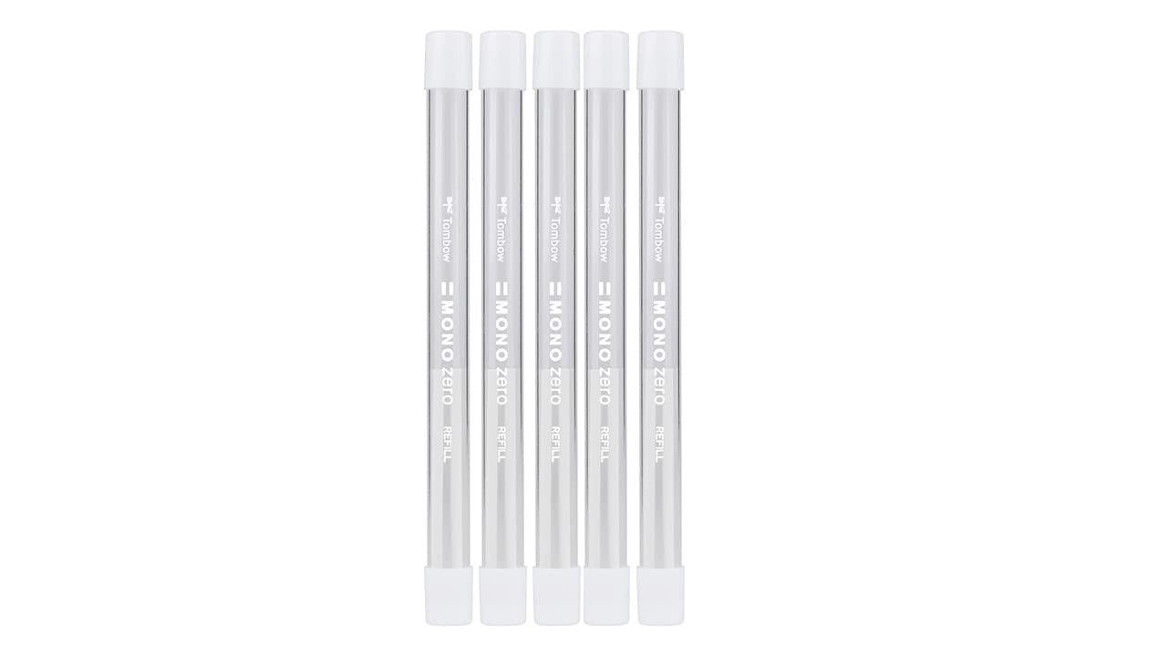 5Packs Mono Zero Eraser Refill, Round Tip 57307 5Packs