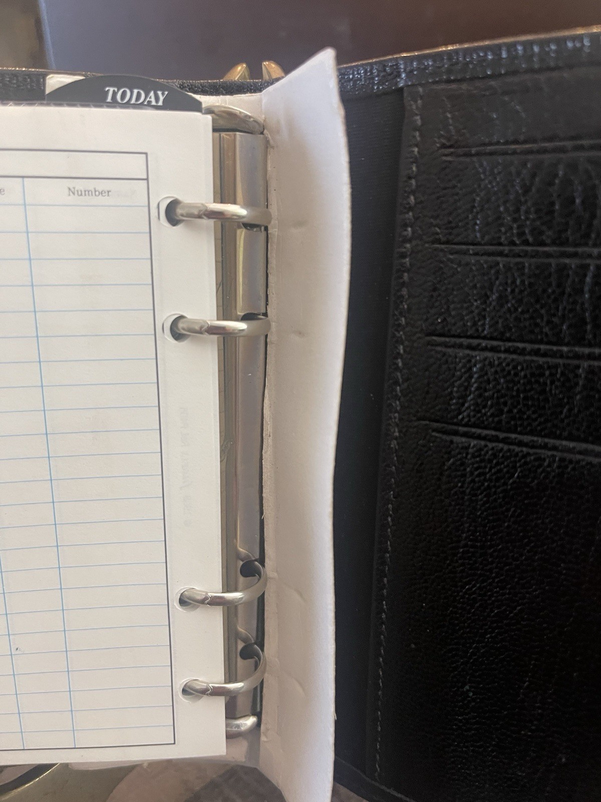 Filofax 1996 Pocket 4-Ring Snap Strap Closure Real Kid Leather Made In England