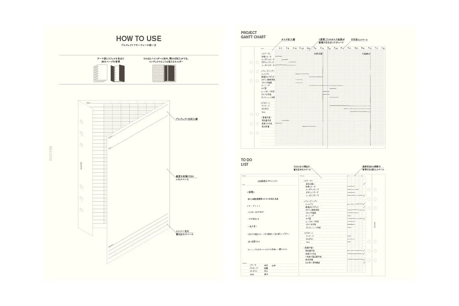 Japan NEW DESIGNPHIL A5 PLOTTER Project Manager 6 Colors Assort 77716432