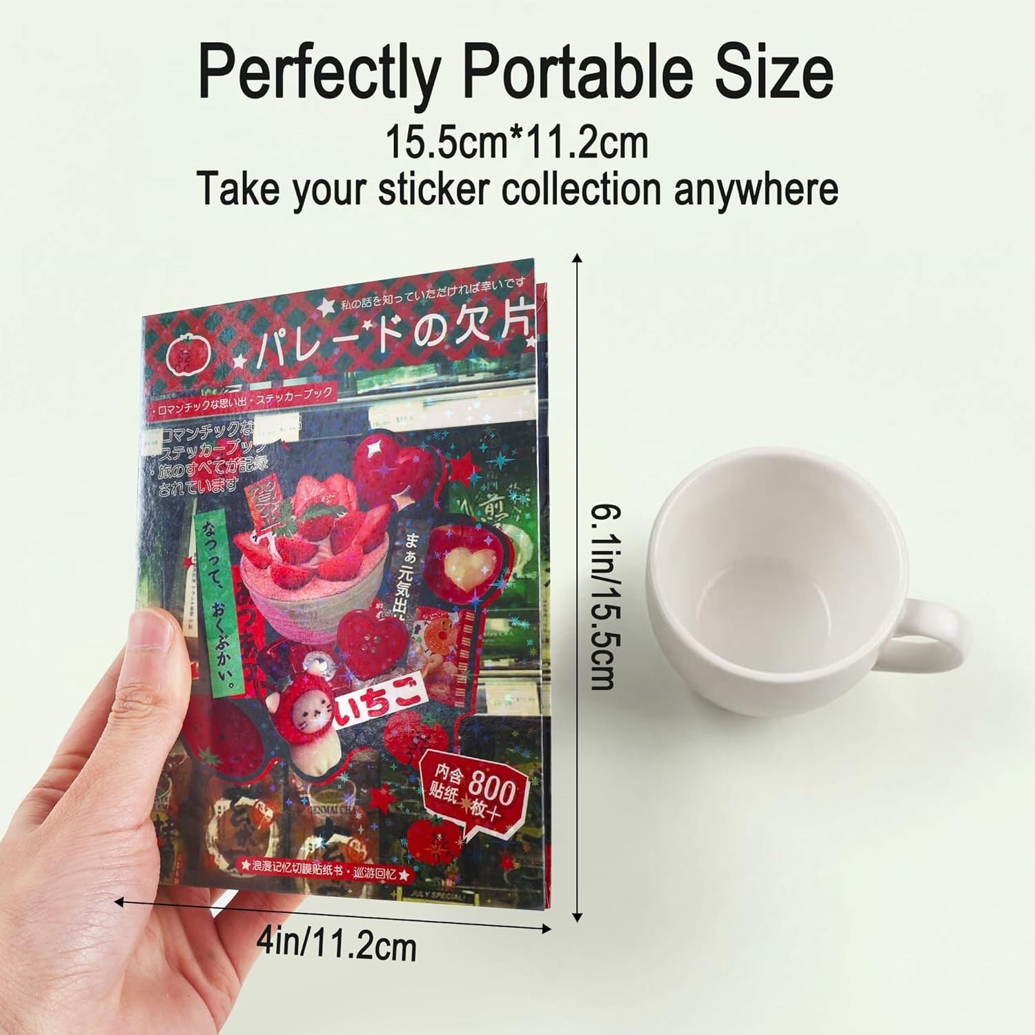 45 Sheets Japanese Sticker Book for Scrapbook 800+Pcs Heisei Retro Manga Styl…