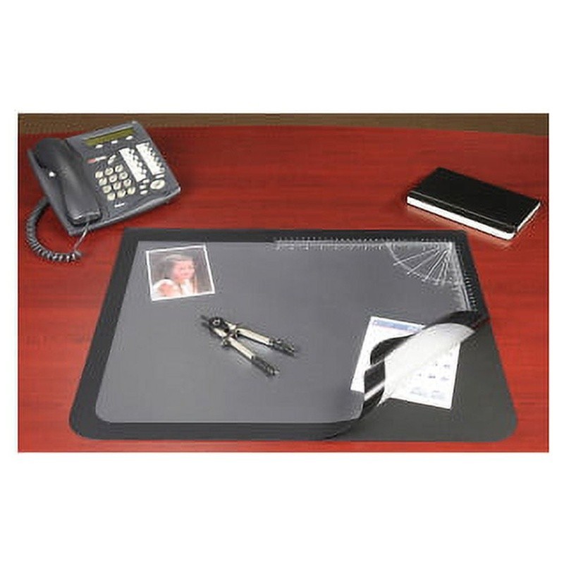 Desktop Organizer Pad Hinged Cover Non-Slip Note Storage Ruler Reference List US
