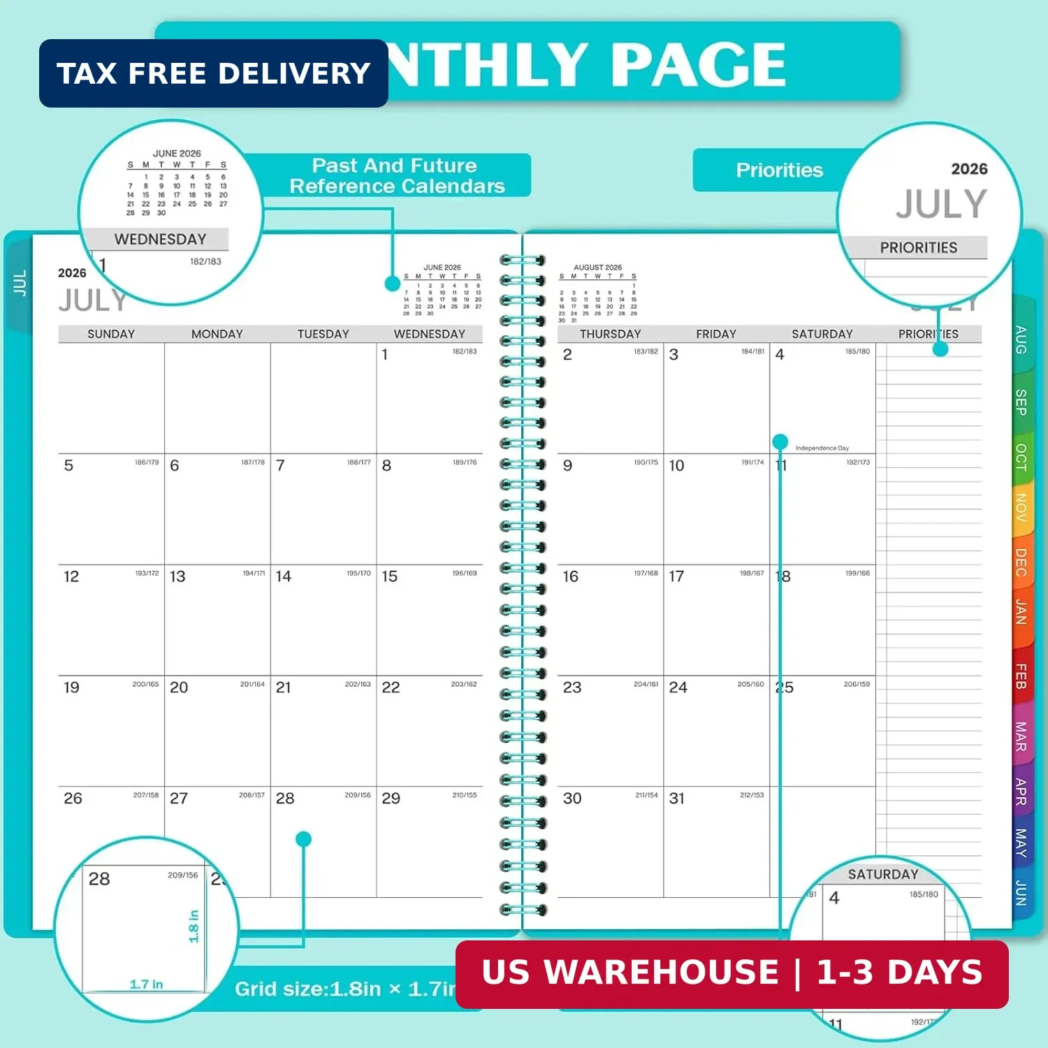 2026-2027 Weekly Appointment Book & Planner – Daily Hourly Planner 2026-2027, 9″