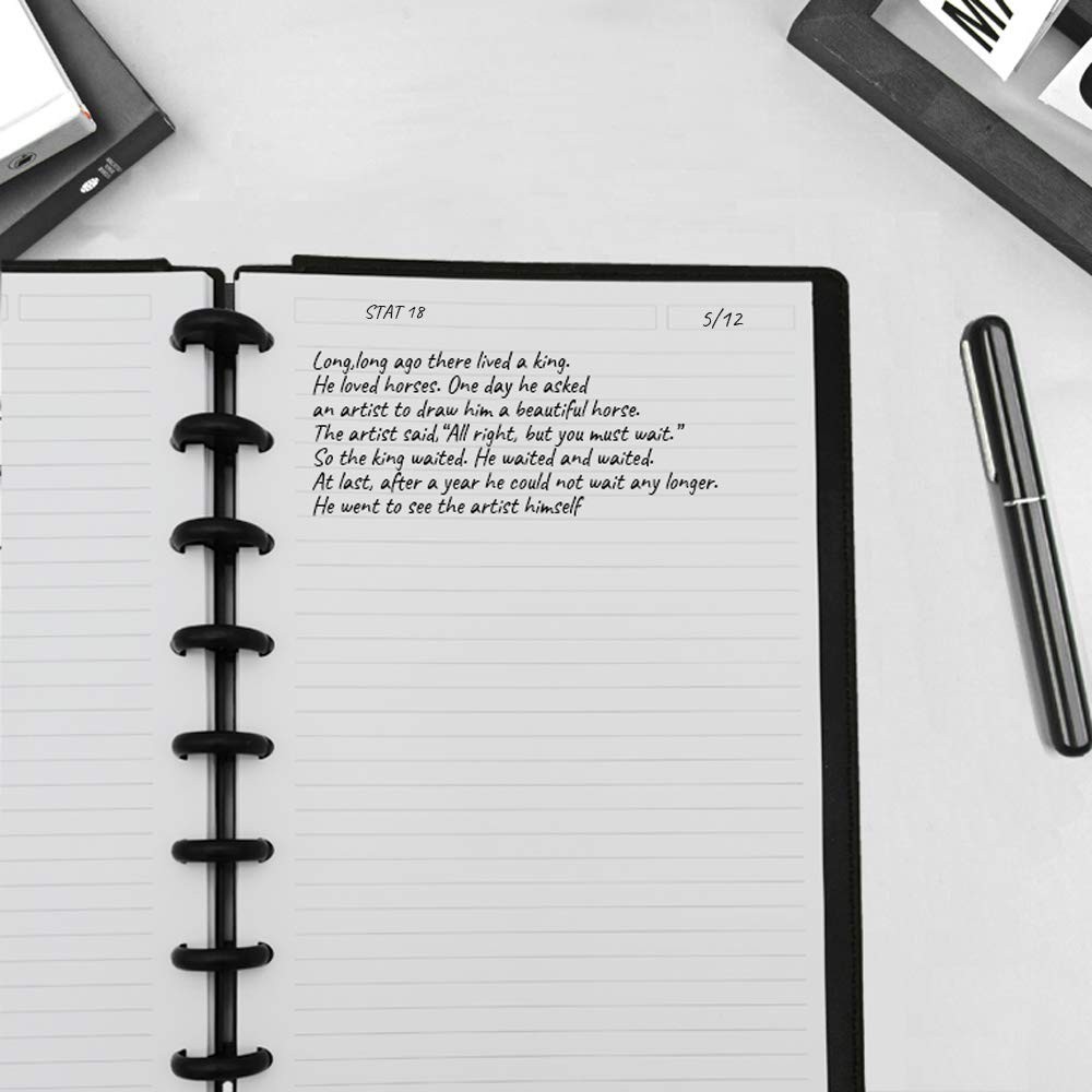 Discbound Notebook Refill, 8 Discs, 100 Sheets Lined Paper, 200 Pages, White