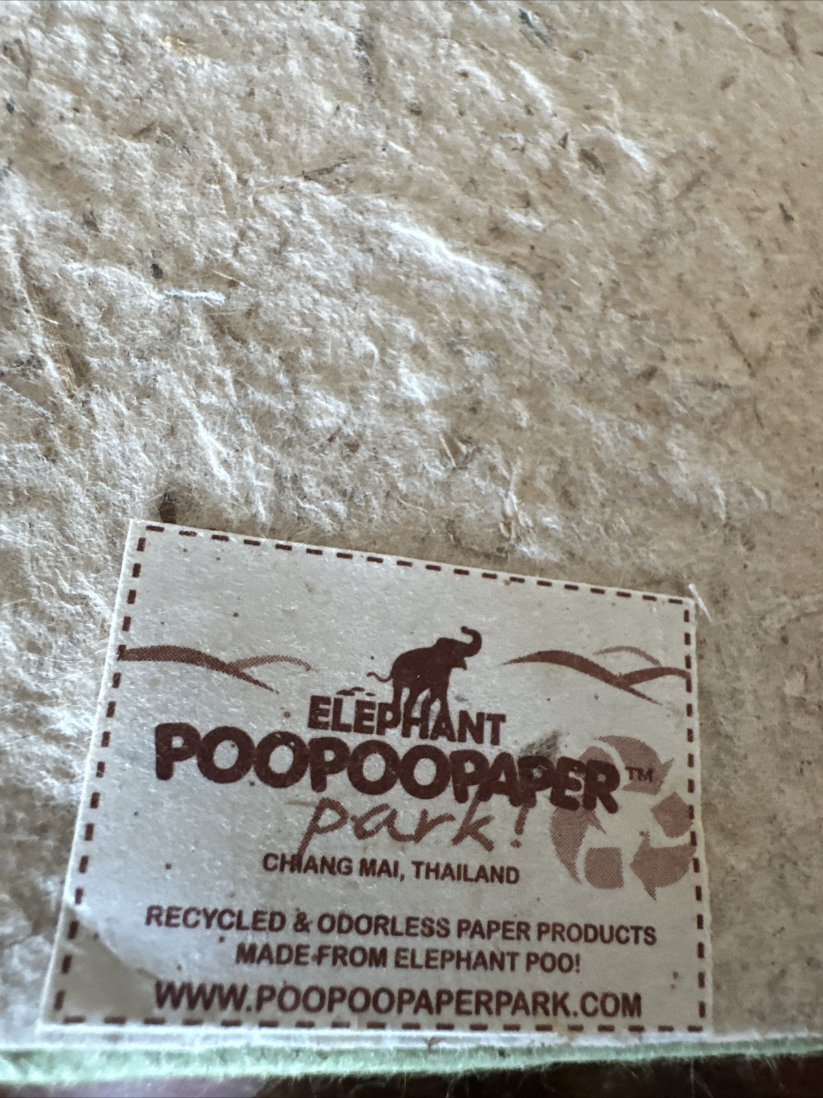 Elephant PooPoo Paper Park Journal 6.75” x 6.75 Handmade Recycle Organic Read