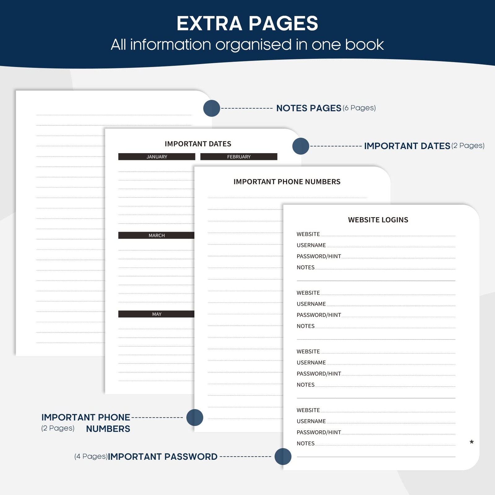 Taja Address Book with Alphabetical 158 pages, D. Spring Flower