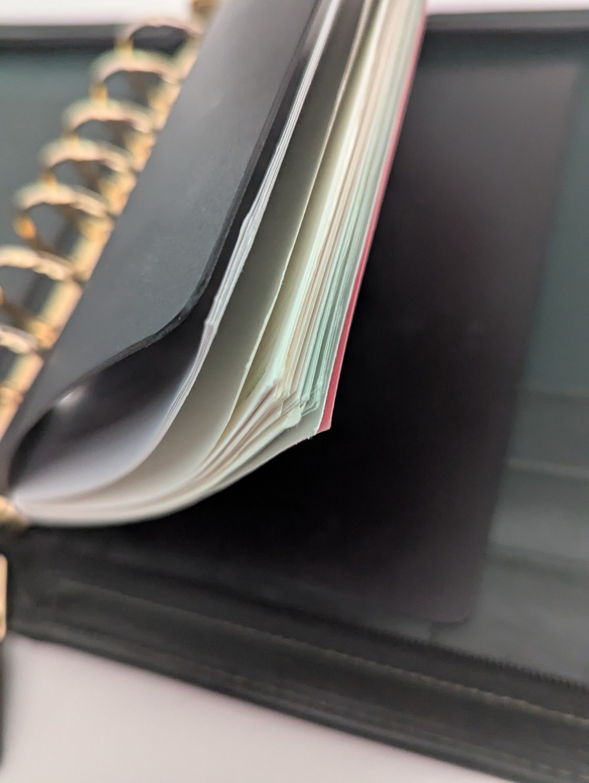 Franklin Quest Woven Planner Grain Leather Zip Around 7 Ring Binder 10.75 x 8.75