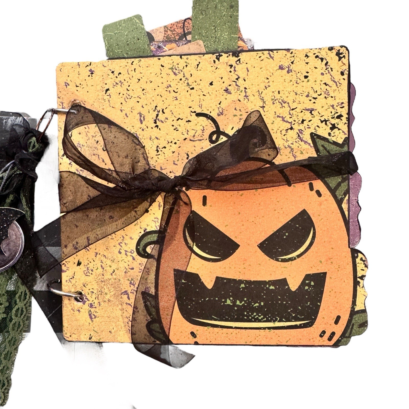 Junk Journal Halloween 6.5×6 32 Page Tags Ephemera Journaling Pumpkins Cats