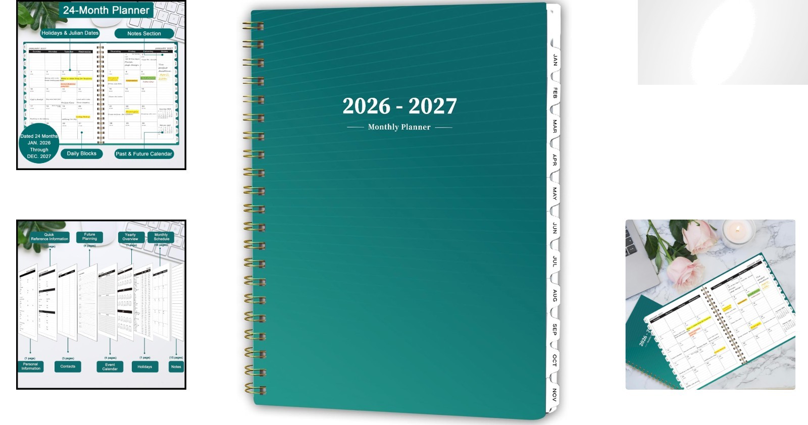 Comprehensive 2026-2027 Planner – 8.5″x11″, Waterproof Cover, Ideal for Students
