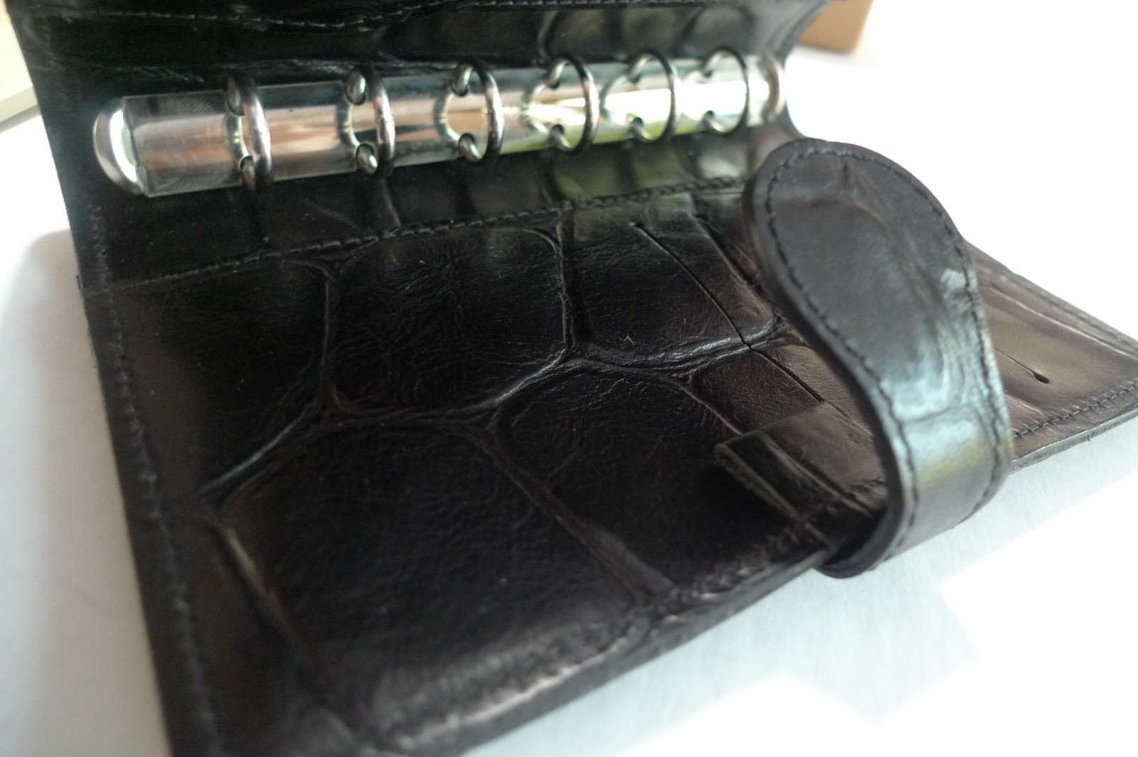 MULBERRY – POCKET BOOK AGENDA – MADE @ UK – BLACK CONGO LEATHER – NEW OLD STOCK