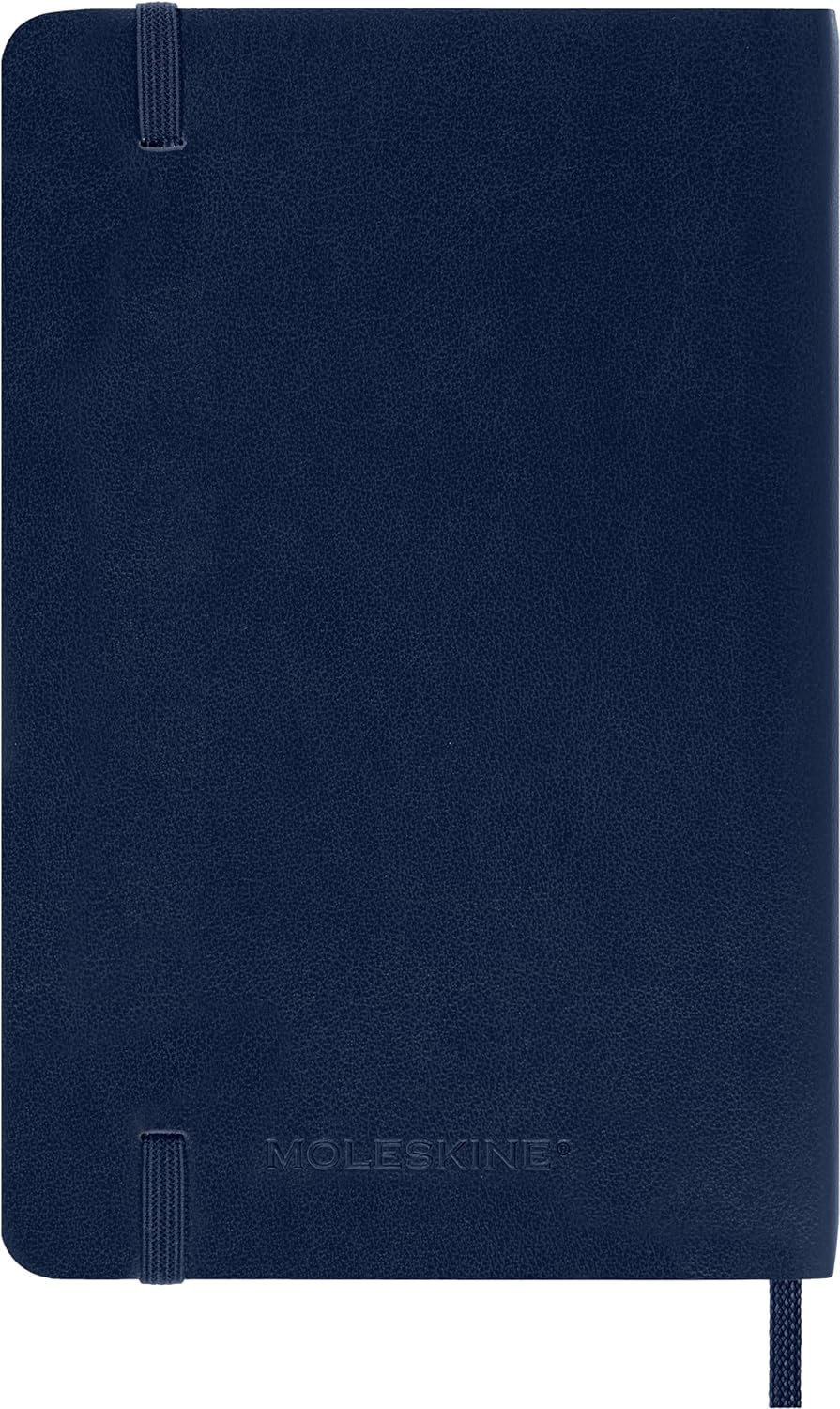 Classic Notebook, Soft Cover, Pocket (3.5″ X 5.5″) Plain/Blank, Sapphire Blue, 1