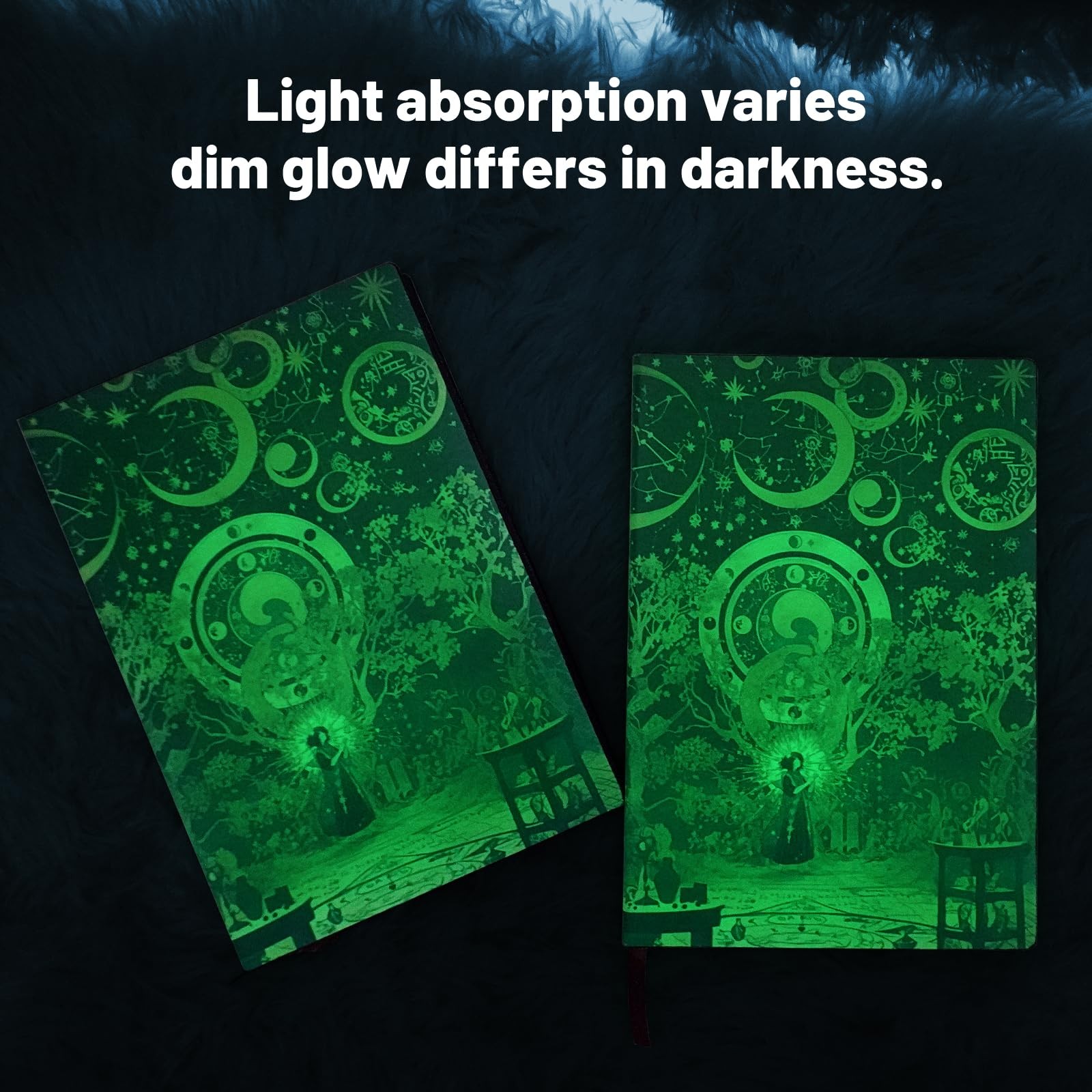 HHNBSRC Magic Notebook Glow-in-the-dark, Suitable for Children’s Black&Yellow