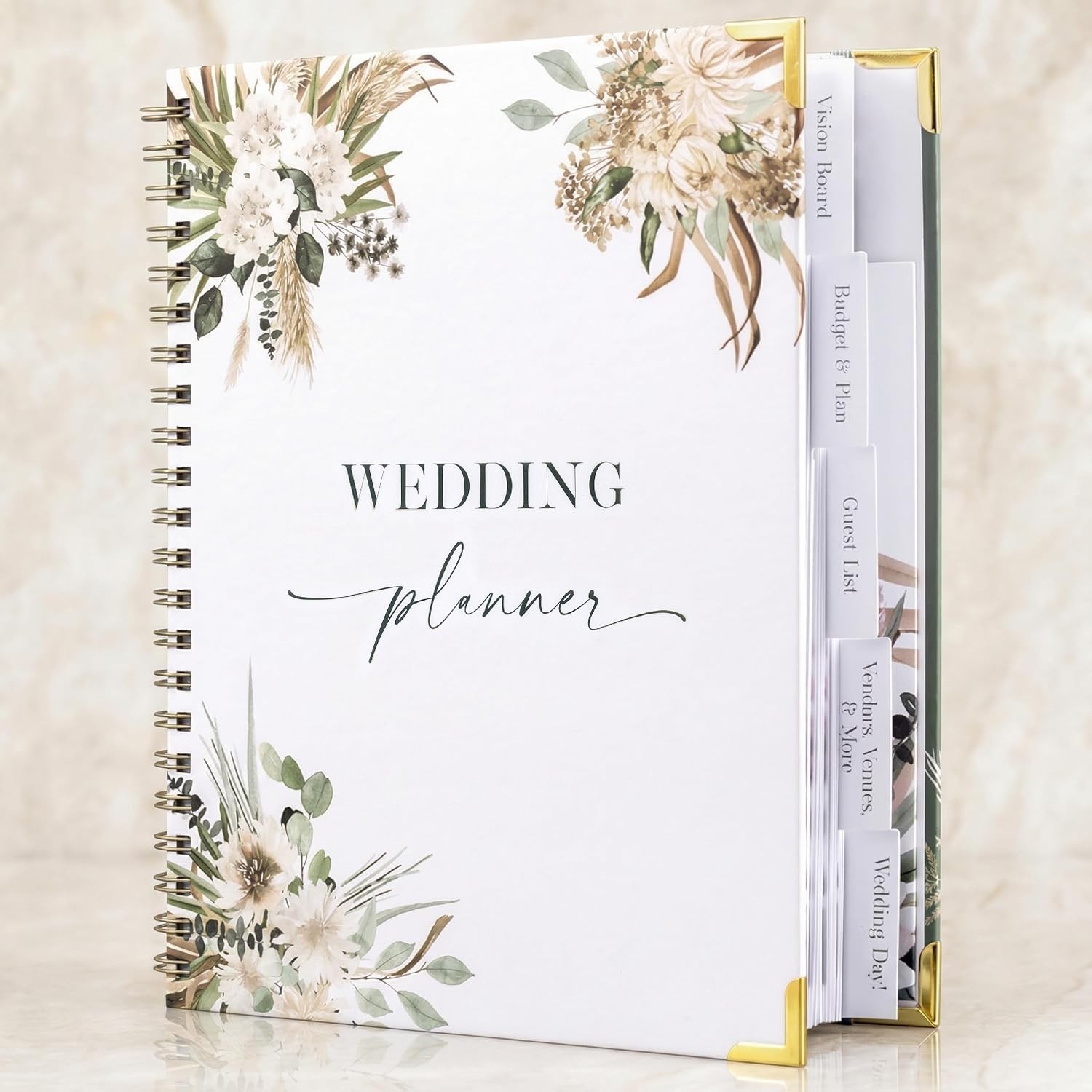Beautiful Greenery Wedding Planner Book and Organizer – Enhance Excitement an…