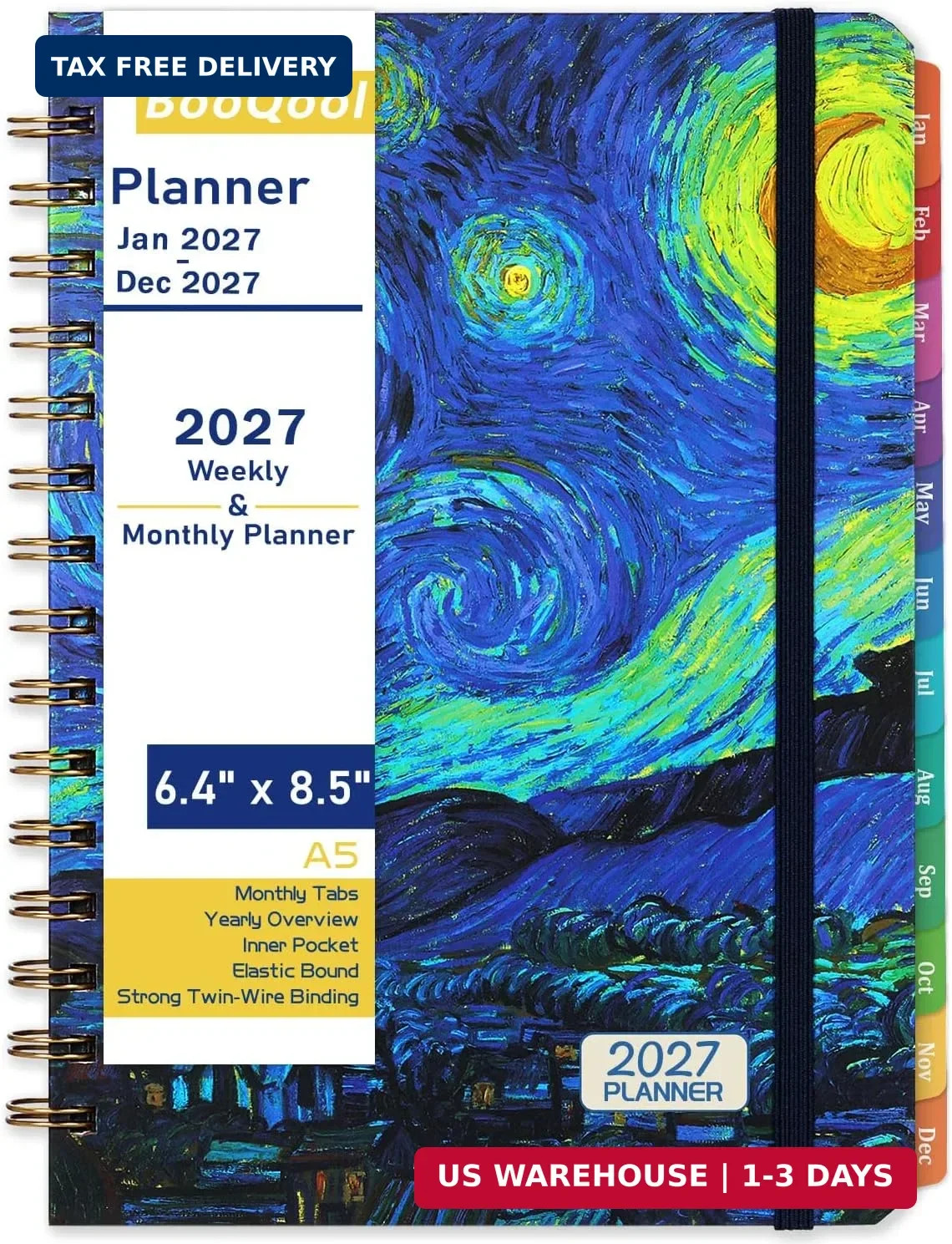 2027 Planner – Weekly & Monthly Planner 2027, Jan.2027 – Dec.2027, 6.4″ x 8.5″,
