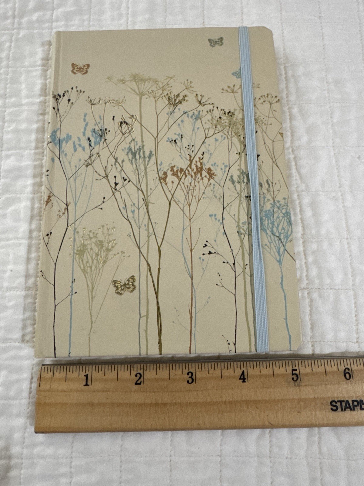 Peter Pauper Press Butterflies Journal Cardboard Cover Elastic Band Vintage