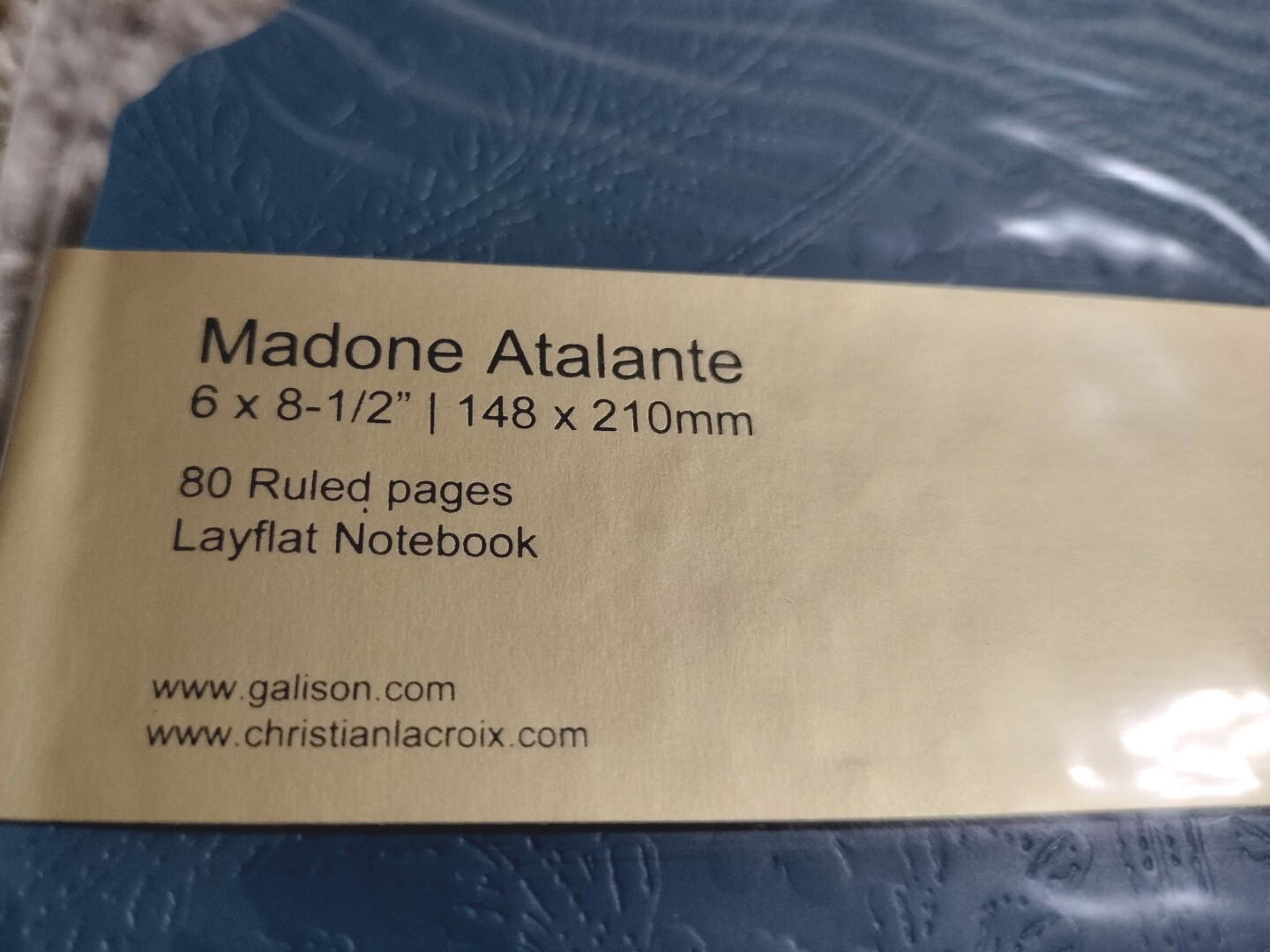 Christian Lacroix Paris Madone Atalante A5 8 X 6 Softcover Layflat Notebook