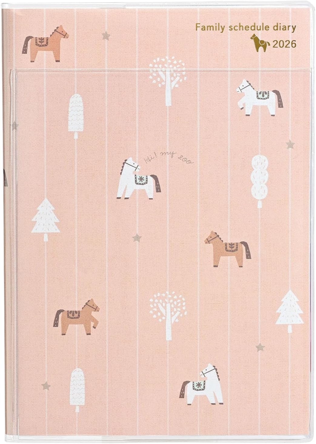 Kutwa HI! MY ZOO Family Planner, 2026, B6, Weekly, Sunday Start, Pony, HZ050, De