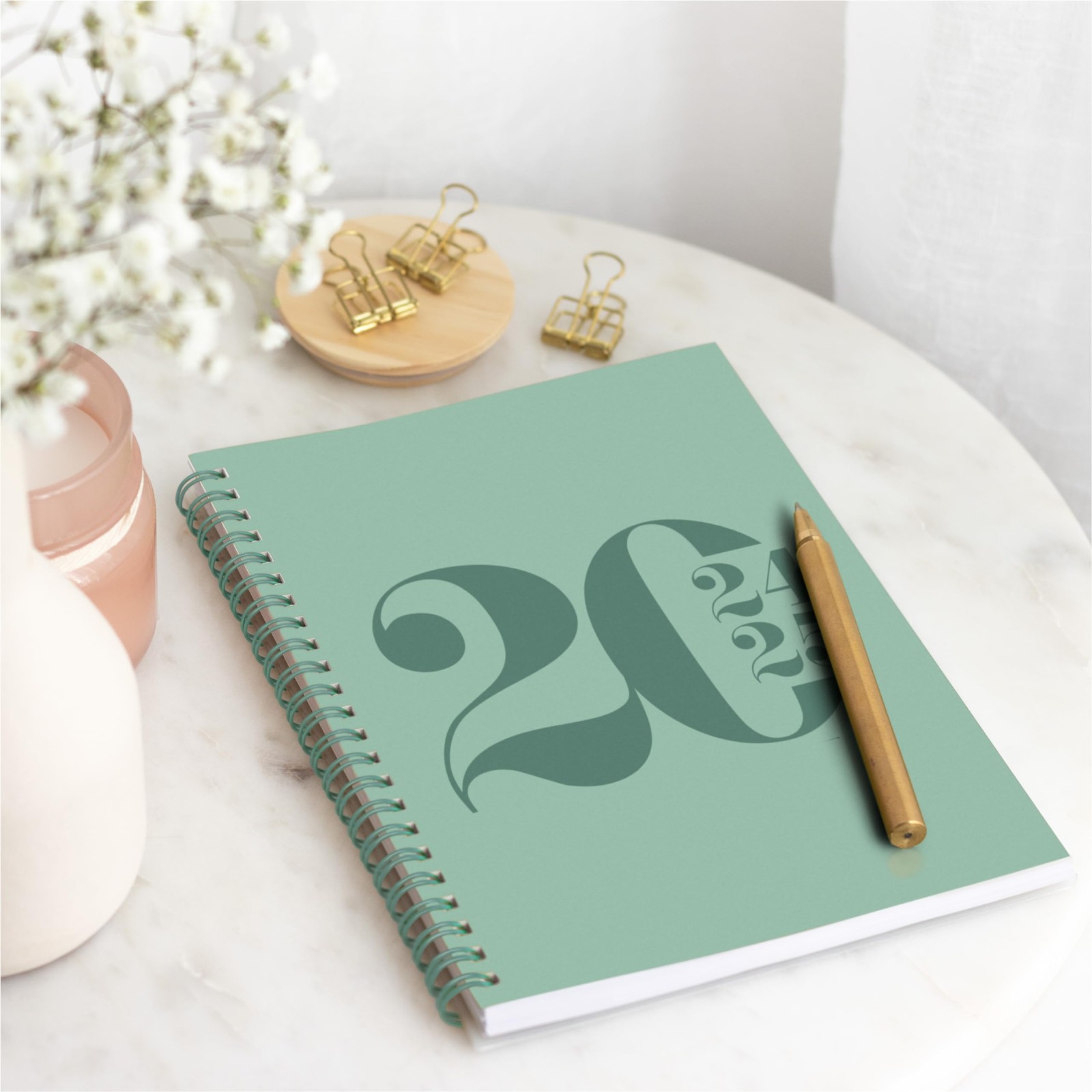 Student Planner 2025 2026, Twin Wire Binding, Agenda For , Green