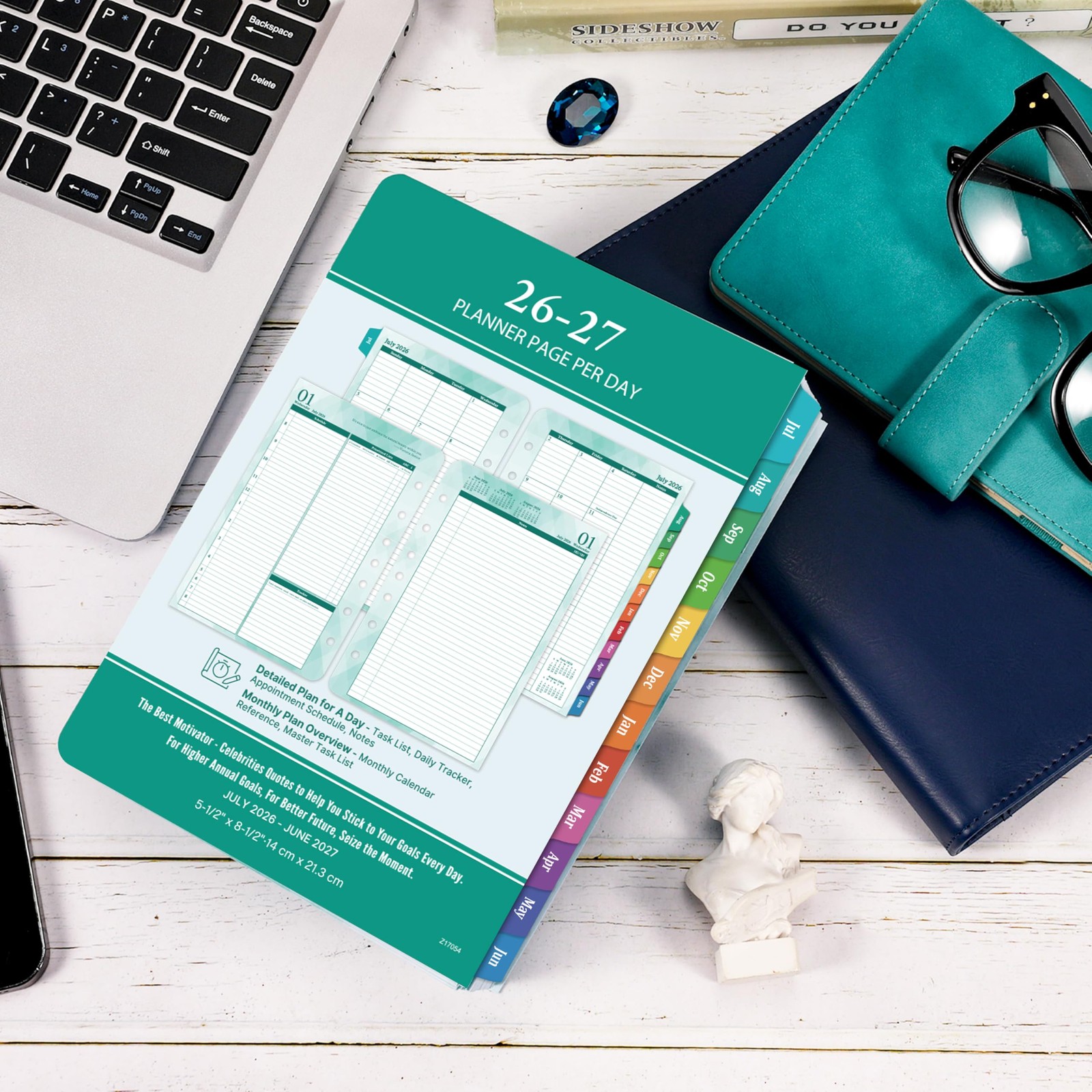 2026-2027 Planner Refills – Jul.2026 – Jun.2027, Two Pages Per Day Daily ＆ Mo…